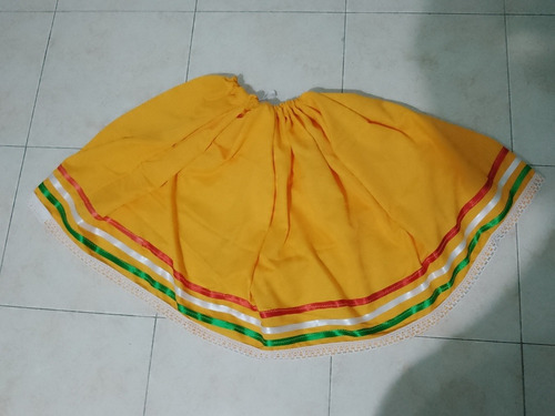 Pollera Tarantela Amarillo Niña 