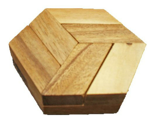 Hexágono Enigma - Madera Rompecabezas De Rompecabezas.