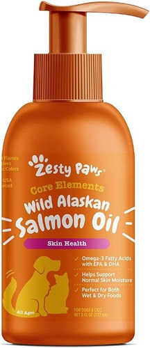 Zesty Paws Líquido Con Omega 3 Epa + Dha Para Pelo Y  Pelaje