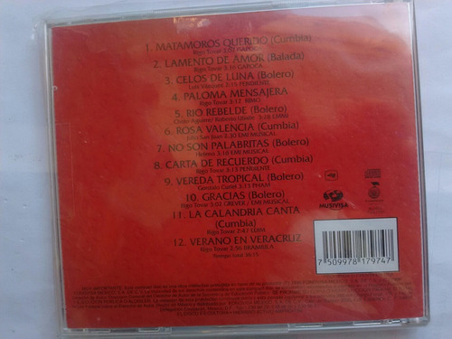 Rigo Tovar Con El Conjunto Costa Azul Cd Primera Edición (Usado)