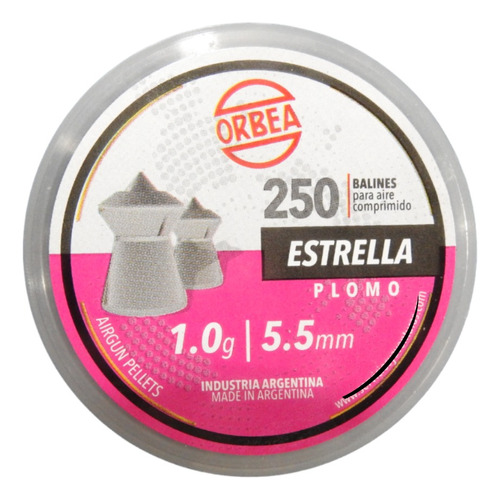 Balines Orbea Estrella 5,5 Mm 1,0g 250 Unidades