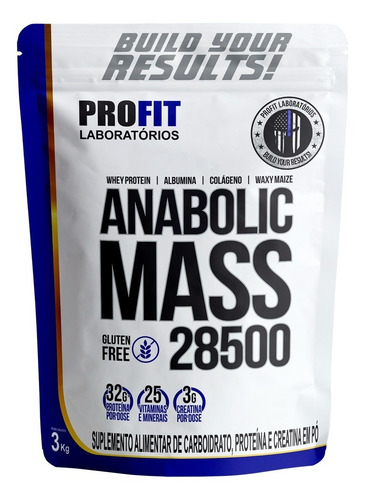 Imagem 2 de 5 de 2x Hipercalórico Anabolic Mass 3kg + Whey Isolate Mix 900gr