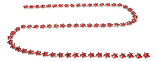 Cadena De Strass Decorativa Roja De 10 Mm Con Forma De Estre