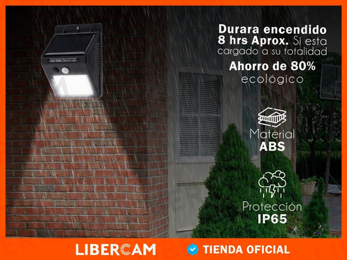 Imagen 8 de 10 de Panel Reflector Solar 20 Led Sensor Movimiento Ip65