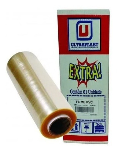 Imagem 4 de 4 de 5 Rolos Bobina Plastico De Filme Pvc 40cm X 1000 M Promo*
