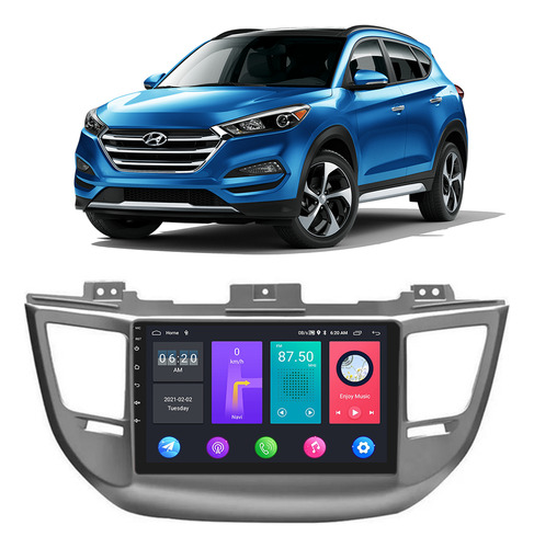 Kit Central Multimídia Android 9 Polegadas Tucson 17 22 24