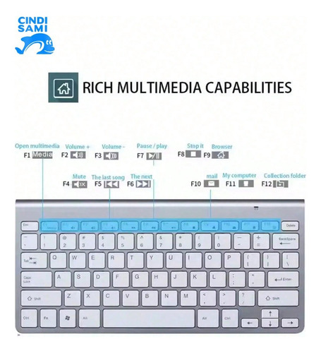 Teclado Inalámbrico Ultrafino Con Función De Silencio