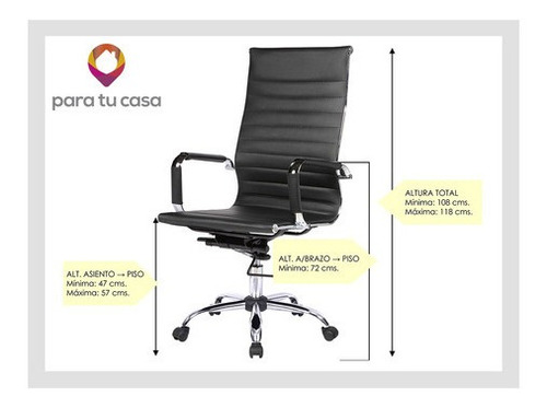 Imagen 4 de 10 de Sillon Oficina Gerencial Escritorio Aluminium Eames Pc Cuota