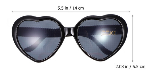 Imagen 5 de 8 de 2 Gafas De Fiesta De Cristal De Difracción De Corazón De Mel
