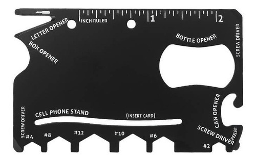 Herramientero Tarjeta Metalica 6 Funciones Bolsillo