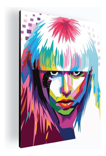 Cuadro Decorativo Moderno Mural Poster Lady Gaga 42x60 Mdf