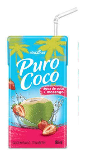 Água De Coco Puro Coco Morango 180ml