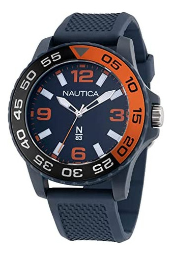 Relógio masculino Nautica N83 Napfws302 Finn World com alça Fi