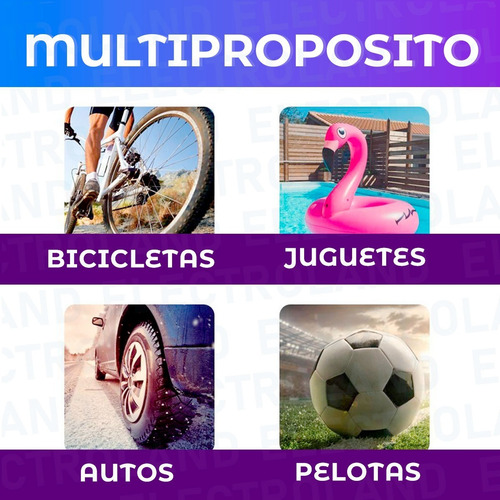 Imagen 3 de 10 de Inflador Portátil Inalámbrico Inteligente De Mano Compresor