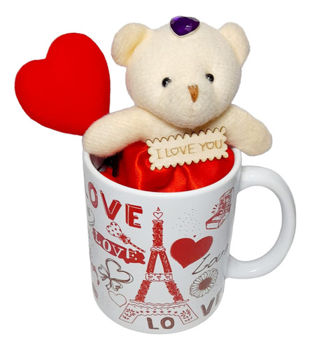 Taza Osita San Valentin Regalo Cumpleaños Amor Amistad