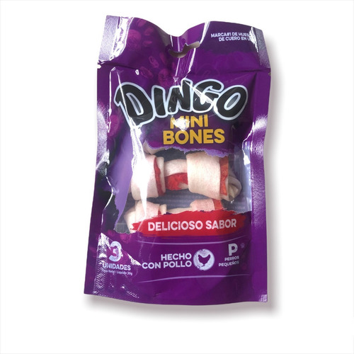Hueso Golosina Mini Para Perros Pack X 3 Dingo Premium Bone
