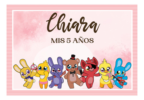 Banner Imprimible 2x1.5 M - Five Nights At Freddy's Chibi 02