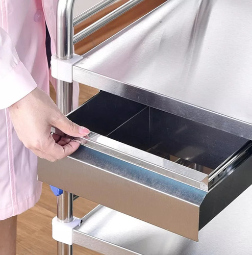Heaimo Mesa Uso Rudo Sencilla Con Ruedas Inoxidable 60*40