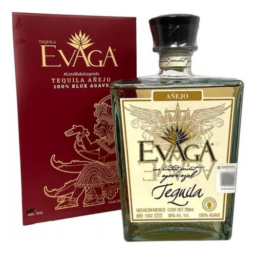 Tequila Evaga Ultra Premium Añejo 750 Ml.