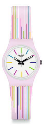 Reloj Swatch Pink Mixing Lp155 Color de la correa Rosa claro Color del bisel Blanco Color del fondo Blanco