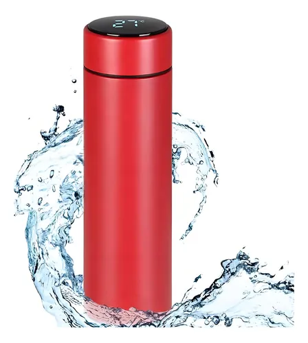Termo Acero 500ml Digital Sensor De Temperatura De Acero Inoxidable 500ml Rojoliso