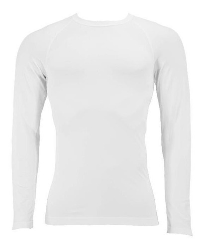 Camiseta Térmica Manga Longa Lupo Run Vb Branco - Masulino