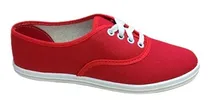 Comprar Alpargatas Cordones Tela Nauticas Mujer Dama Mama Rojas