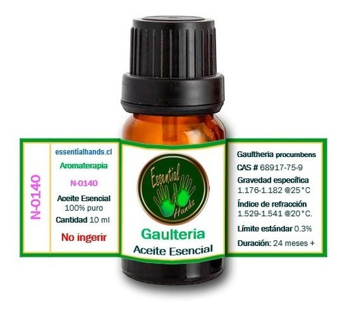 Imagen 2 de 2 de Gaulteria 10 Ml - Aceite Esencial - Aromaterapia
