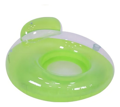 Kit Boia Inflável Porta Copo Poltrona + Inflador Manual Cor Verde