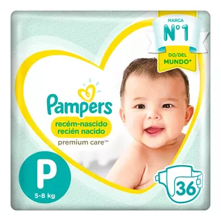 Pañales Pampers Recién Nacido Premium Care P 36 u
