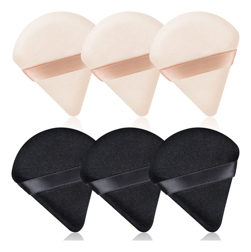 6 Pcs Triangle Powder Puffs Para El Polvo De La Cara Triangu