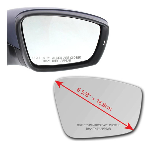 Luna Espejo Retrovisor Derecho Vw Jetta Mk6 2016 2017 2018