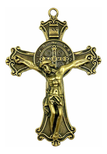 10 Crucifixos São Bento 7,5cm P/mont. De Terços E Chaveiros