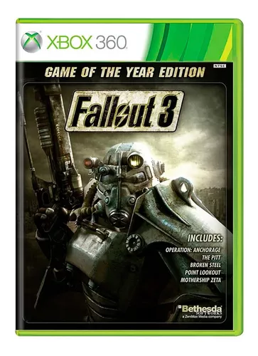 Jogo Fallout 3 Game Of The Year Edition Xbox 360 Física Pal