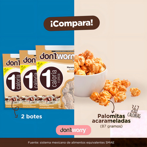 Merengues Light Dont Worry Capuchino 1 Pack