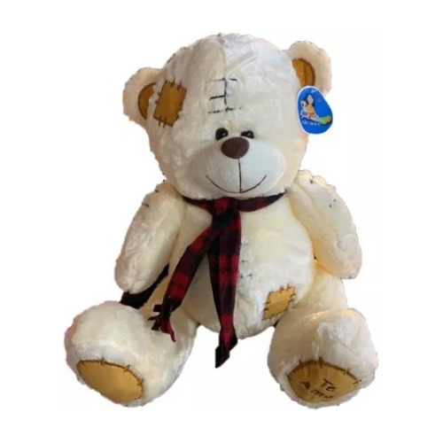 Peluche Oso Clasico 30 Cms Bufanda Parche