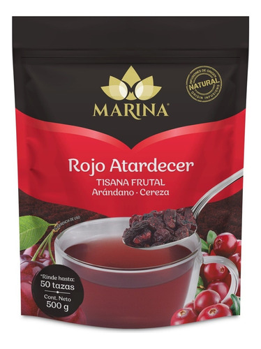 Tisana Gourmet Frutal Marina Rojo Atardecer 500g