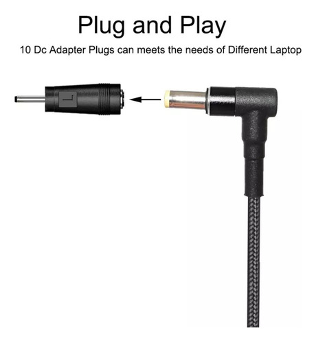 Adaptador De Corriente Usb C Para Conector Tipo Portátil