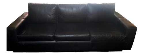 Sillon 3 Cuerpos Más Camastro Negro Liso (Usado)