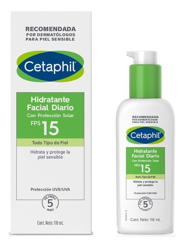 Hidratante Facial Diario Spf15 Uvb Y Uva| Cetaphil | 118ml