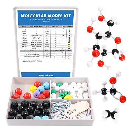 Kit De Modelo Molecular De 125 Piezas Modelos Molecular...