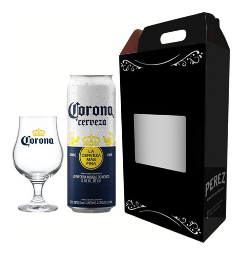 Kit Cerveza Corona Lata + Copa - Pérez Tienda - 