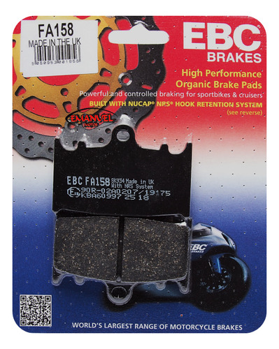 Pastillas Freno Ebc Brake Suzuki Rg 125 Fu Gamma (nf13b)