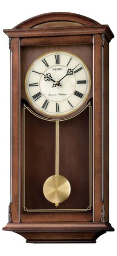 Reloj De Pared En Arco Seiko Con Péndulo Y Campanas Dobles