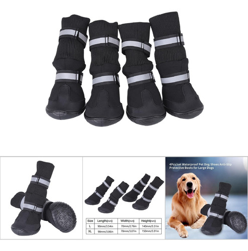 Juego De 4 Piezas De Botas Altas Reflectantes Impermeables