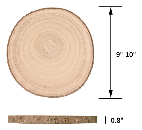 Willowdale 5 Piezas De Rebanadas De Madera Grandes Para Cent