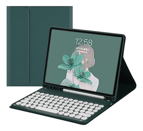 Funda Con Teclado Henghui/para iPad 12.9/ Dark Green