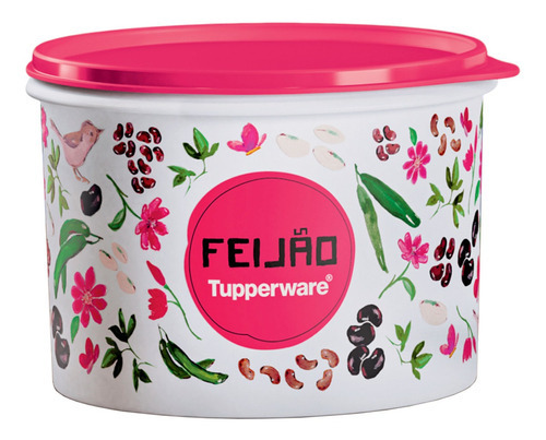 Tupperware | Caixa Feijão 2 Kg Floral - Mantimentos