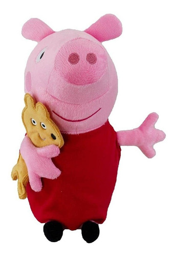 Imagem 2 de 2 de Brinquedo Boneca De Pelucia Peppa Pig 25cm Sunny 2340