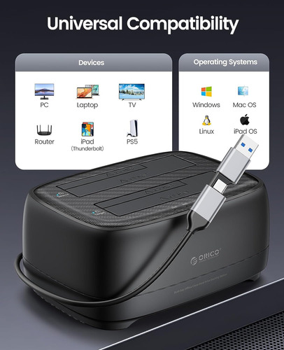 Orico Disco Duro Externo Duplicador Clonador Usb 3.2 ...